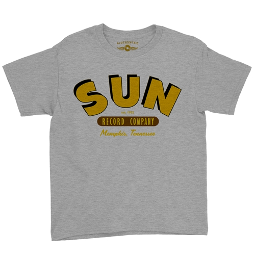 Sun Record Company Memphis Youth T-Shirt - Lightweight Vintage Children & Toddlers - youthheatherathletic