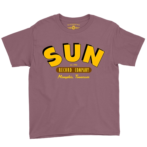 Sun Record Company Memphis Youth T-Shirt - Lightweight Vintage Children & Toddlers - youthheathermaroon