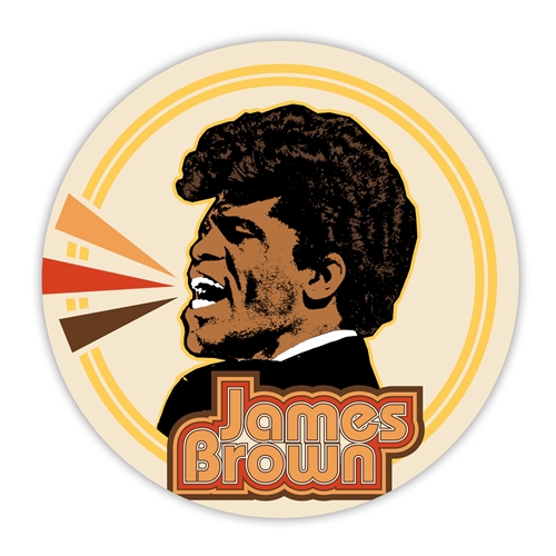 James Brown Shout! Round Aluminum Sign - 11.75" x 11.75"
