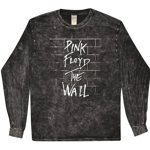 Pink Floyd The Wall Album Cover Long Sleeve T-Shirt - Black Mineral Wash