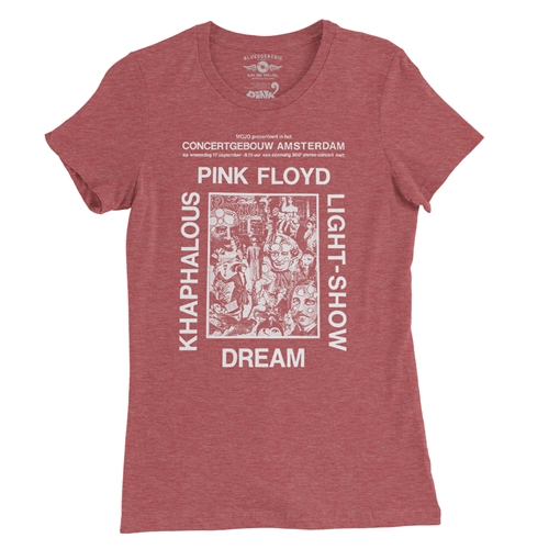 Pink Floyd in Amsterdam Ladies T Shirt - Relaxed Fit - ladiesheatherred