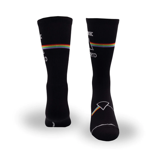 Pink Floyd Dark Side of the Moon Crew Socks - 1 Pair, BLACK
