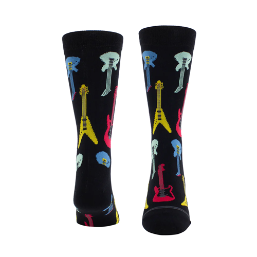 Electric Guitar Crew Knit In Socks - 1 Pair