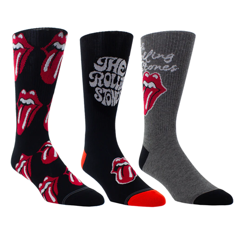 The Rolling Stones Assorted Crew Socks - 3 Pair