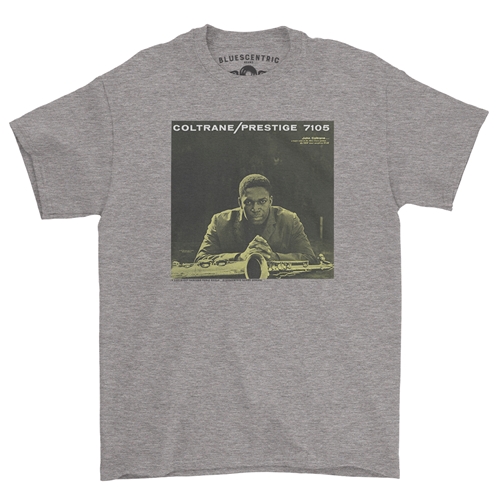 CLOSEOUT John Coltrane Prestige 7105 T-Shirt - Classic Heavy Cotton - heatherathletic