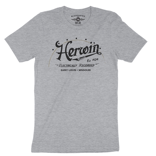 Herwin Records St Louis T-Shirt - Lightweight Vintage Style - vintageathleticheather