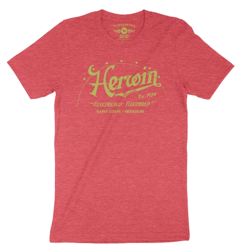 Herwin Records St Louis T-Shirt - Lightweight Vintage Style - vintageheatherred