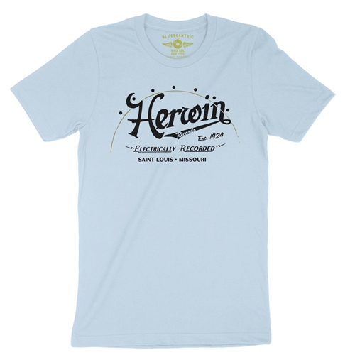 Herwin Records St Louis T-Shirt - Lightweight Vintage Style - vintagethrowbackblue