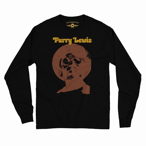 Old School Furry Lewis Long Sleeve T-Shirt - longsleeveblack