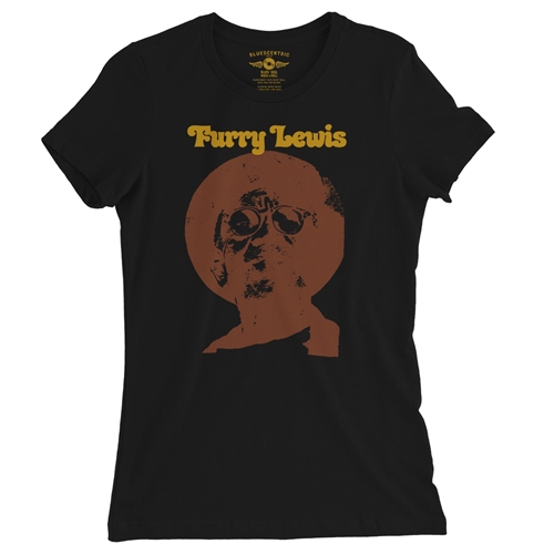Old School Furry Lewis Ladies T Shirt - Relaxed Fit - ladiesblack