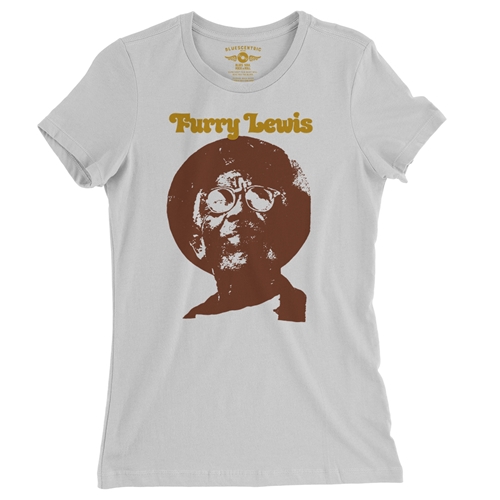 Old School Furry Lewis Ladies T Shirt - Relaxed Fit - ladieswhite