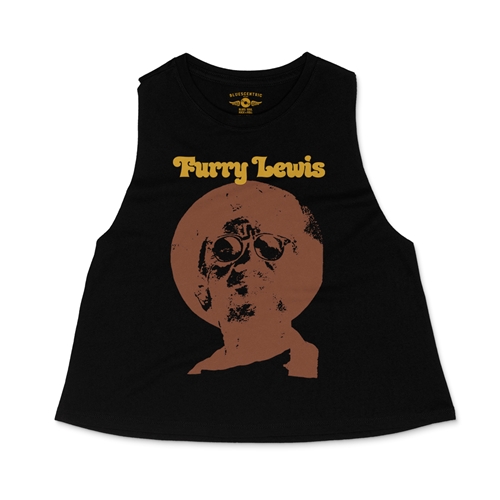 Old School Furry Lewis Racerback Crop Top - Women