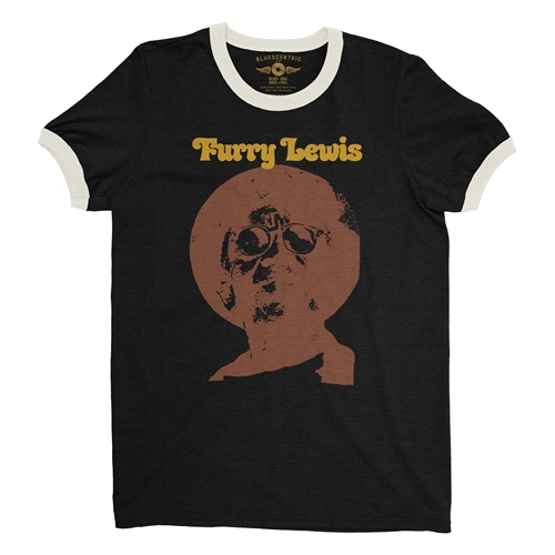Old School Furry Lewis Ringer T-Shirt - ringerblackcreamtrim