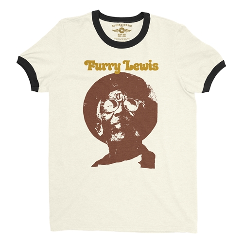 Old School Furry Lewis Ringer T-Shirt - ringernaturalblacktrim