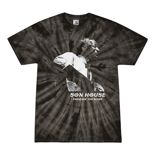 Graphic Son House Contrast Tie-Dye T-Shirt - Black