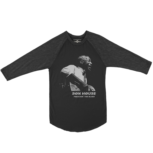 Ltd. Ed. Son House Contrast Baseball T-Shirt - raglanblackblacksleeve
