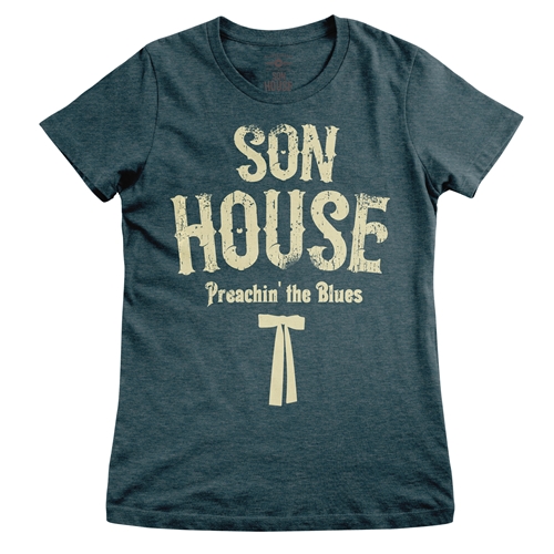 Son House Southern Bow Tie Ladies T Shirt - Relaxed Fit - ladiesheatherdeepteal