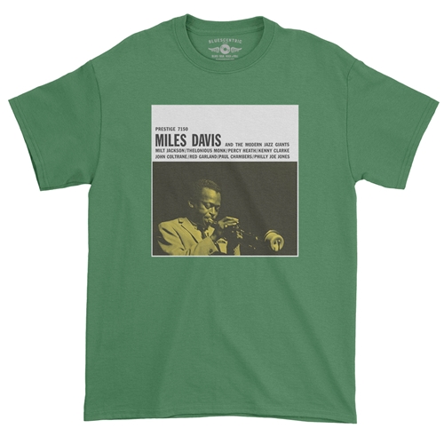 CLOSEOUT Miles Davis Prestige 7150 T Shirt - Classic Heavy Cotton - classickellygreen
