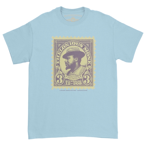 Thelonious Monk Stamp T-Shirt - Classic Heavy Cotton - classiclightblue