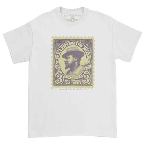 Thelonious Monk Stamp T-Shirt - Classic Heavy Cotton - white