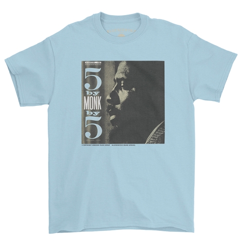Thelonious Monk 5 by 5 T-Shirt - Classic Heavy Cotton - classiclightblue