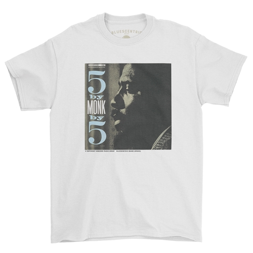 Thelonious Monk 5 by 5 T-Shirt - Classic Heavy Cotton - white
