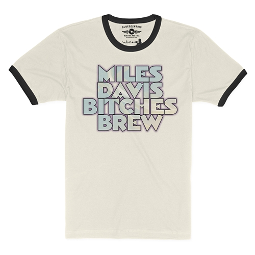 Miles Davis Bitches Brew Ringer T-Shirt - ringernaturalblacktrim