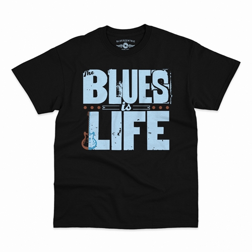 The Blues Is Life T-Shirt - Classic Heavy Cotton - classicblack