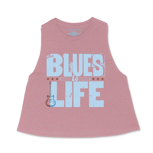 The Blues Is Life Racerback Crop Top - Women