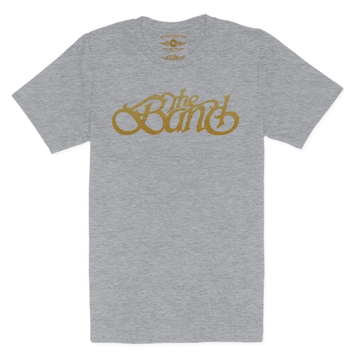 The Band Gold Logo T-Shirt - Lightweight Vintage Style - vintageathleticheather