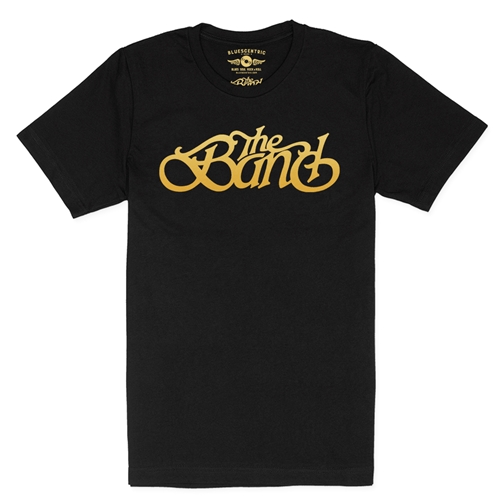The Band Gold Logo T-Shirt - Lightweight Vintage Style - vintageblack