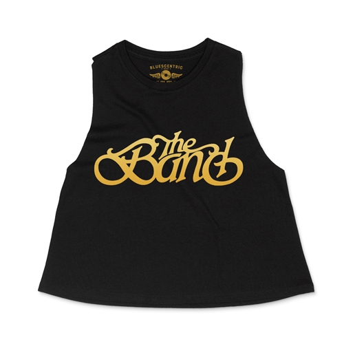 The Band Gold Logo Racerback Crop Top - Women