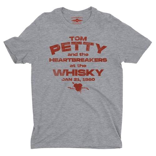 Tom Petty and the Heartbreakers at The Whisky T-Shirt - Lightweight Vintage Style - vintageathleticheather