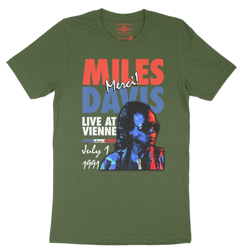 Miles Davis Live in France Vintage Concert T-Shirt - Lightweight Vintage Style - vintageolive