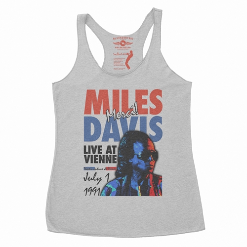 Miles Davis Live in France Vintage Concert Racerback Tank - Women