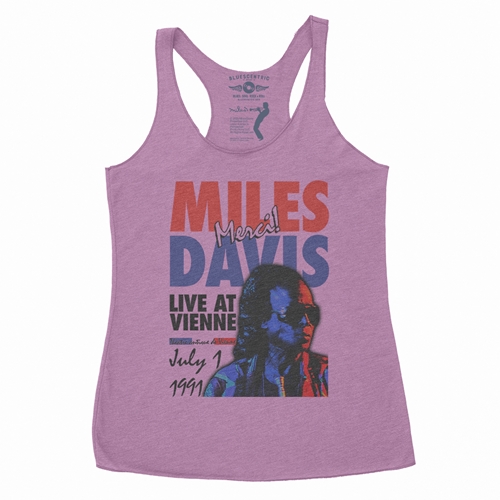 Miles Davis Live in France Vintage Concert Racerback Tank - Women