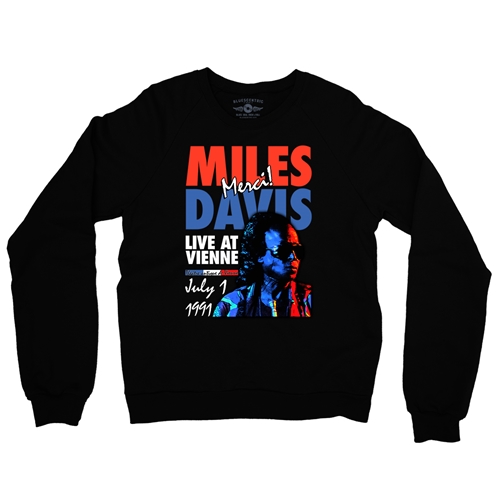Miles Davis Live in France Vintage Concert Crewneck Sweater - crewneckblack