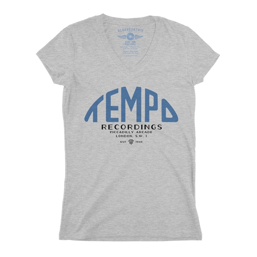 Tempo Records London V-Neck T Shirt - Women