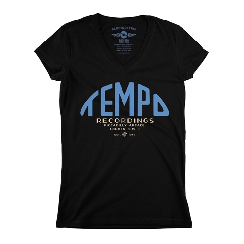 Tempo Records London V-Neck T Shirt - Women
