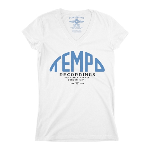 Tempo Records London V-Neck T Shirt - Women