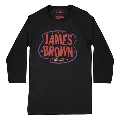 FUNKY James Brown Revue Baseball T-Shirt - raglanblackblacksleeve