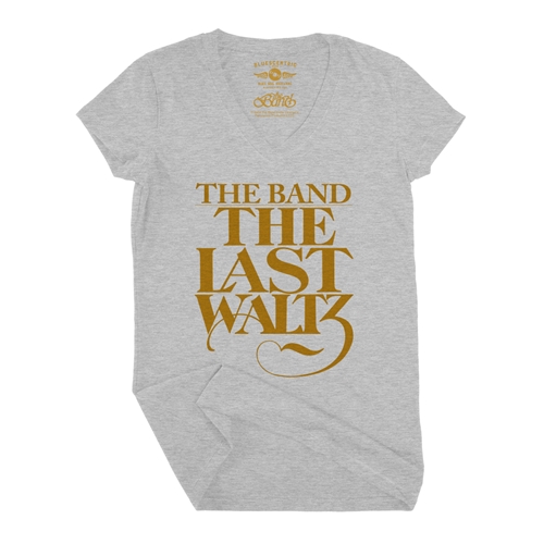 The Band The Last Waltz GOLD Logo V-Neck T Shirt - Women