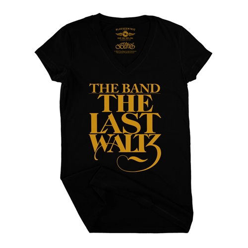 The Band The Last Waltz GOLD Logo V-Neck T Shirt - Women