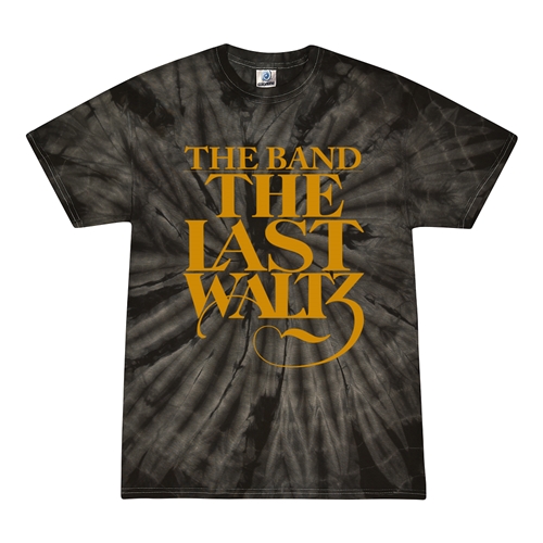 The Band The Last Waltz GOLD Logo Tie-Dye T-Shirt - Black
