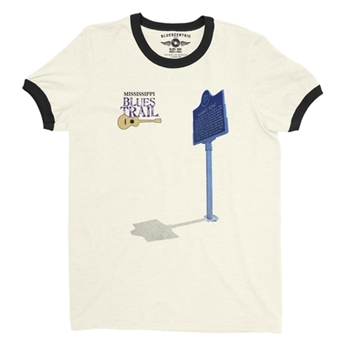 Mississippi Blues Trail Albert King Ringer T-Shirt - ringernaturalblacktrim