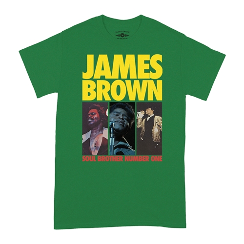 James Brown Soul Brother #1 Collage T-Shirt - Classic Heavy Cotton - classickellygreen