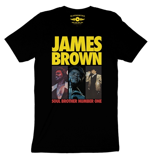 James Brown Soul Brother #1 Collage T-Shirt - Lightweight Vintage Style - vintageblack
