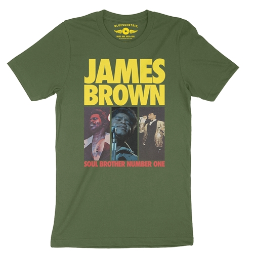 James Brown Soul Brother #1 Collage T-Shirt - Lightweight Vintage Style - vintageolive