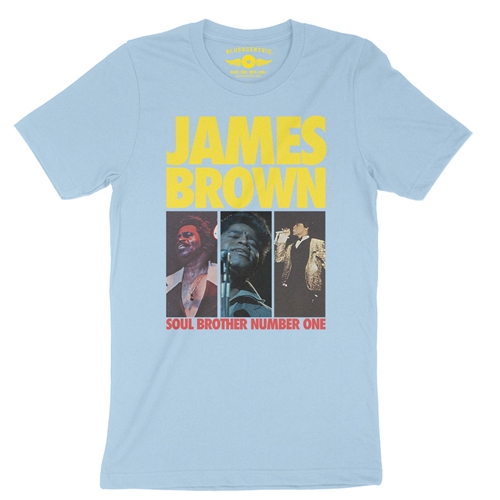 James Brown Soul Brother #1 Collage T-Shirt - Lightweight Vintage Style - vintagethrowbackblue