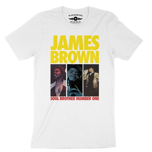 James Brown Soul Brother #1 Collage T-Shirt - Lightweight Vintage Style - vintagewhite